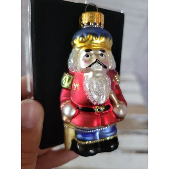 Red glass soldier guard ornament access holiday tree - Picture 3 of 6